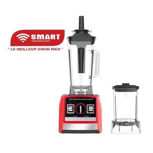 SMART TECHNOLOGY Mixeur Électrique Incassable Robots 2 En 1 Rouge (STPE-8899) -Puissance TURBO 600W - 2.5L – 2 Vitesses - Garantie 3 Mois