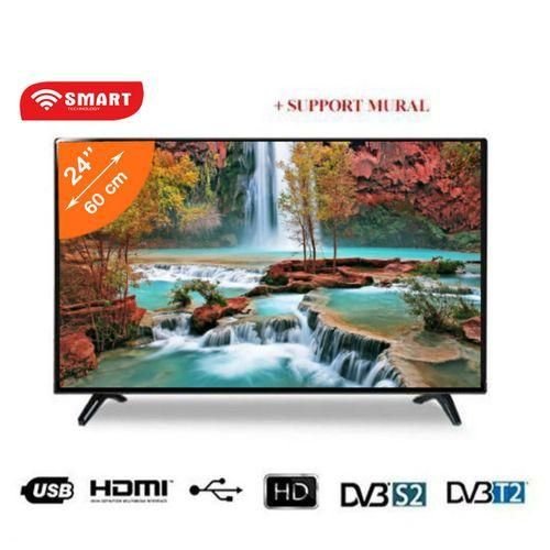 24 POUCES ATV AVEC SUPPORT MURAL ANALOGIQUE SMART TECHNOLOGY  (STT-5124AA)